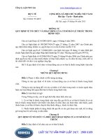 Thông tư 15 2011 TT-BYT quy định về tổ chức và hoạt động của cơ sở bán lẻ thuốc trong bệnh viện