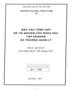 NGHIÊN cứu ỨNG DỤNG hệ THỐNG các cảm BIẾN hỗn hợp DÙNG CHO ROBOT THÔNG MINH tự QUẢN TRỊ 