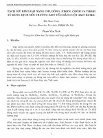 DSpace at VNU: Tách giữ kim loại nặng chì, đồng, niken, crom, và thori từ dung dịch môi trường axit yếu bằng cột axit humic