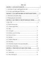 Bài tập lớn Thiêt kế xưởng