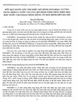 DSpace at VNU: Kết quả bước đầu tìm hiểu mô hình GSTARS2.1 và ứng dụng môđun nước vật của mô hình tính trắc diện dọc mặt nước cho đoạn sông Hồng từ Hòa Bình đến Hà Nội