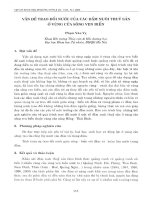 DSpace at VNU: Vấn đề trao đổi nước của các đầm nuôi thủy sản ở vùng cửa sông ven biển