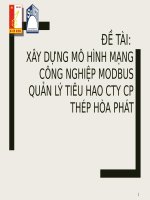Xây dựng mô hình mạng công nghiệp modbus quản lý tiêu hao cty cp thép hòa phát 