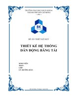 Đồ án môn học thiết kế máy thiết kế hệ thống dẫn động băng tải