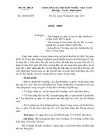 Giấy mời tham dự Hội nghị phổ biến, hướng dẫn các nội dung liên quan đến việc tổ chức lấy ý kiến nhân dân đối với dự thảo Bộ luật dân sự (sửa đổi) Giay moi hoi nghi