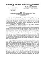 Tài liệu họp thẩm định đề nghị xây dựng Nghị định quy định ngày thành lập, ngày truyền thống của các bộ, ngành, địa phương Bao cao thuc trang