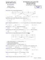 Đề thi Học kì 1 Toán 12 THPT Lấp Vò 2 – Đồng Tháp (Đề 1) 20172018