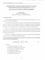 DSpace at VNU: Researching building equation of natural convection air flow velocity in 5 x 6 m2 (3,5 tons batch) tobacco dryer chamber
