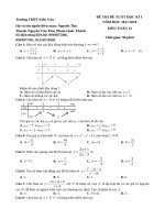 Đề thi Học kì 1 Toán 12 THPT Kiến Văn – Đồng Tháp 20172018