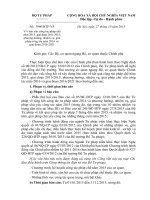 Báo cáo công tác tư pháp năm 2015, giai đoạn 2011-2015; phương hướng, nhiệm vụ, giải pháp công tác năm 2016 1. CV gui Bo nganh