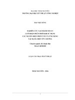 Nghiên cứu vận hành tối ưu lưới điện phân phối khi sử dụng các nguồn điện phân tán và ứng dụng tại mạng điện thành phố cẩm phả 