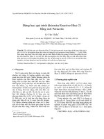 DSpace at VNU: Động học quá trình khử màu Reactive Blue 21 bằng axít Peracetic