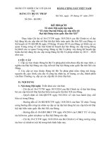 Công văn về việc triệu tập đại biểu dự hội nghị tập huấn “Tổ chức Đại hội đại biểu các cấp tiến tới Đại hội đại biểu Đảng bộ toàn quốc lần thứ XII” KE HOACH TAP HUAN
