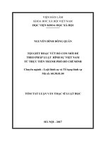 Tội giết hoặc vứt bỏ con mới đẻ theo pháp luật hình sự Việt Nam từ thực tiễn Thành phố Hồ Chí Minh (tt)
