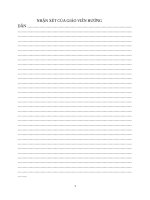 ĐỒ ÁN ĐỘNG CƠ ĐỐT TRONG, ĐẠI HỌC CÔNG NGHỆ GTVT