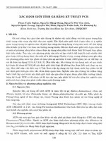 DSpace at VNU: Xác định giới tính gà bằng kỹ thuật PCR