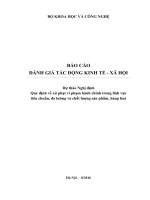 Đánh giá tác động Nghị định xử phạt VPHC trong lĩnh vực TĐC