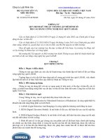 Thông tư số: 39 2014 TT-BTNMT quy định kỹ thuật thành lập mô hình số độ cao bằng công nghệ bay quét LiDAR năm 2014.