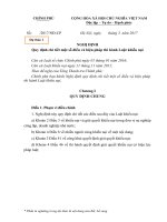 Tài liệu dự thảo Nghị định quy định  một số điều và biện pháp thi hành Luật Khiếu nại
