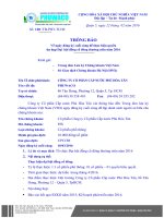 Thông báo về việc ngày đăng ký cuối cùng để thực hiện quyền dự họp Đại hội đồng cổ đông thường niên năm 2016