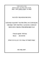 Giáo dục đạo đức người Công an cách mạng cho học viên Trường Cao đẳng Cảnh sát nhân dân I trong tình hình hiện nay tt
