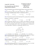 Đề thi Học kì 1 Toán 12 THPT Tràm Chim – Đồng Tháp 20172018