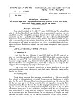 Tài liệu phục vụ họp thẩm định Nghị định quy định về môi trường giáo dục an toàn, lành mạnh, thân thiện, phòng, chống bạo lực học đường 1.Du thao To trinh