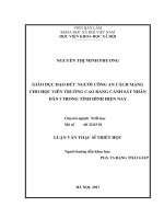 Giáo dục đạo đức người công an cách mạng cho học viên trường cao đẳng cảnh sát nhân dân i trong tình hình hiện nay