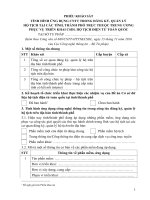 Cv khảo sát tình hình ứng dụng CNTT trong đăng ký, quản lý hộ tịch tại các tỉnh, TP trực thuộc TW Phieu khao sat