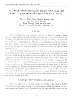 DSpace at VNU: Xác định nồng độ radon trong các loại nhà ở được làm trên nền địa chất khác nhau