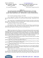 Thông tư số: 12 2014 TT-BLĐTBXH quy định khung trình độ trung cấp nghề, cao đẳng nghề cho 04 nghề Pháp luật - Môi trường và bảo vệ môi trường năm 2014.