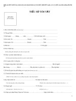 Công văn số 97 HCQG-TCCB V v giới thiệu nhân sự quy hoạch chức danh Phó Giám đốc | HỌC VIỆN HÀNH CHÍNH QUỐC GIA Mẫu Tiểu sử tóm tắt