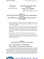 Thông tư 05 2014 TT-BTP hướng dẫn công bố, niêm yết và báo cáo về tình hình, kết quả thực hiện kiểm soát thủ tục hành chính