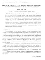 DSpace at VNU: Checking parallel real - time systems for temporal duration properties by linear programming