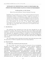 DSpace at VNU: Research on identifying pahs in vegetable oil produced from some plants in open environment.