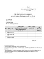 Công văn tổ chức rà soát, lập danh mục VBQPPL cần sửa đổi, bổ sung, thay thế, bãi bỏ, ban hành mới