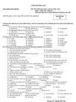 de thi thu dh mon tieng anh lan 2 16752