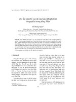 DSpace at VNU: Qui tắc phân bố cao độ của haku khi phát âm từ ngoại lai trong tiếng Nhật