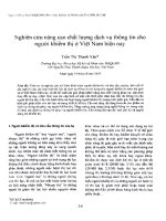 DSpace at VNU: Nghiên cứu nâng cao chất lượng dịch vụ thông tin cho người khiếm thị ở Việt Nam hiện nay