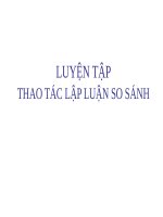 Tuần 11. Luyện tập thao tác lập luận so sánh