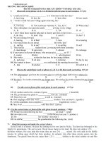 de kiem tra hki tieng anh khoi 9 thcs dong khoi 2011 2012 89374