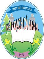 Tuần 17. Lập kế hoạch cá nhân
