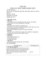 giáo án dạy trẻ nhận biết trên dưới trước sau 