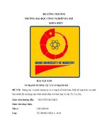 Dùng các vi mạch tương tự và vi mạch số tính toán, thiết kế mạch đo, thiết kế bộ điều khiển PID  để điều khiển ổn định nhiệt độ lò nhiệt (tự lựa chọn thông số lò nhiệt)