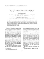 DSpace at VNU: Suy ngẫm về bài thơ “Xuân tứ” của Lý Bạch