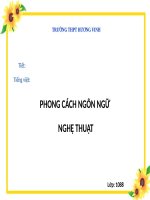 Tuần 28. Phong cách ngôn ngữ nghệ thuật
