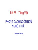 Tuần 28. Phong cách ngôn ngữ nghệ thuật