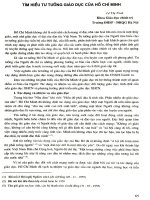 DSpace at VNU: Tìm hiểu tư tưởng giáo dục của Hồ Chí Minh