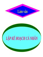 Tuần 17. Lập kế hoạch cá nhân