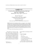 DSpace at VNU: So sánh cách tri nhận không gian trong thành ngữ tiếng Việt và tiếng Hán (Qua hai cặp từ “Trong - Ngoài” và “Gần - Xa”)